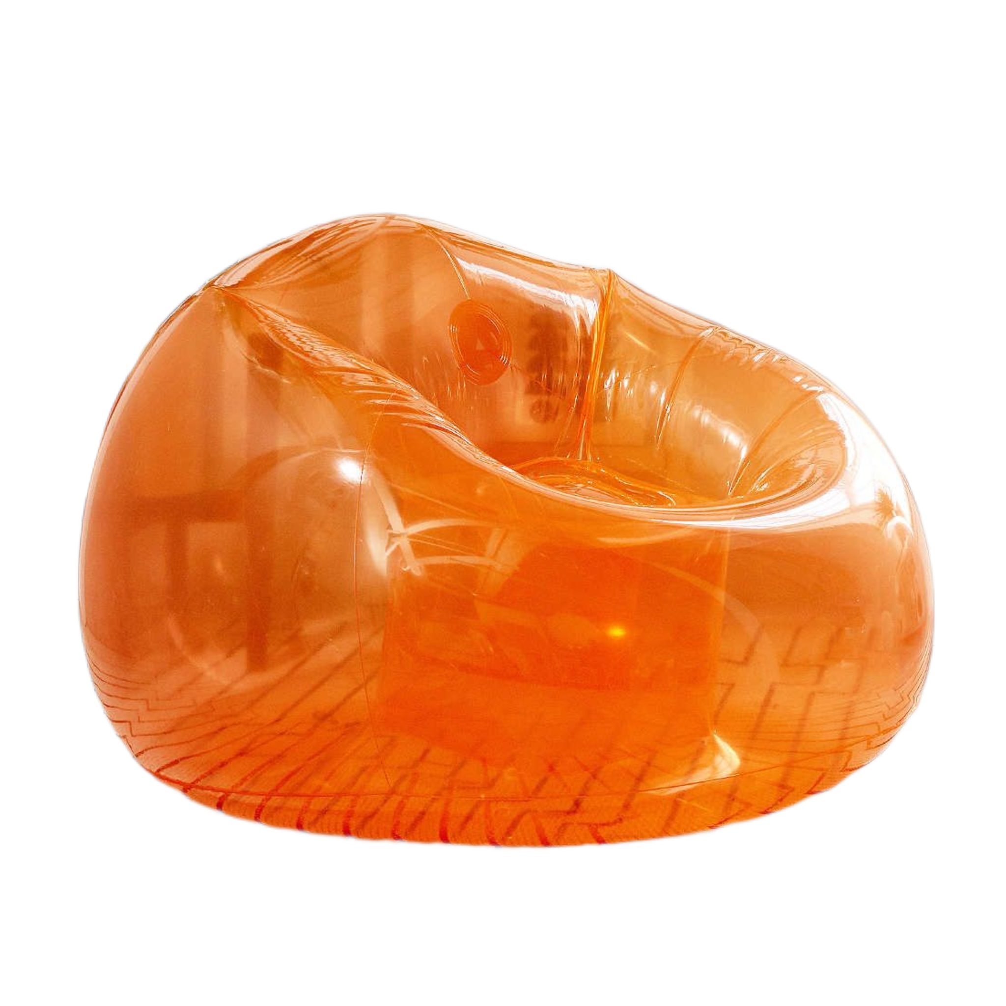 link to a page about a wierd west game. an orange inflateable chair