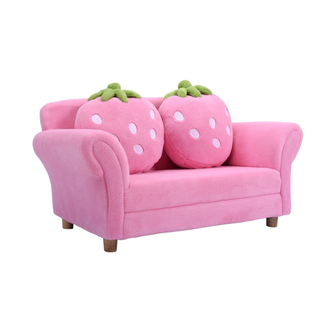 link to a page about a game of monster of the week. pink couch with matching strawberry pillos